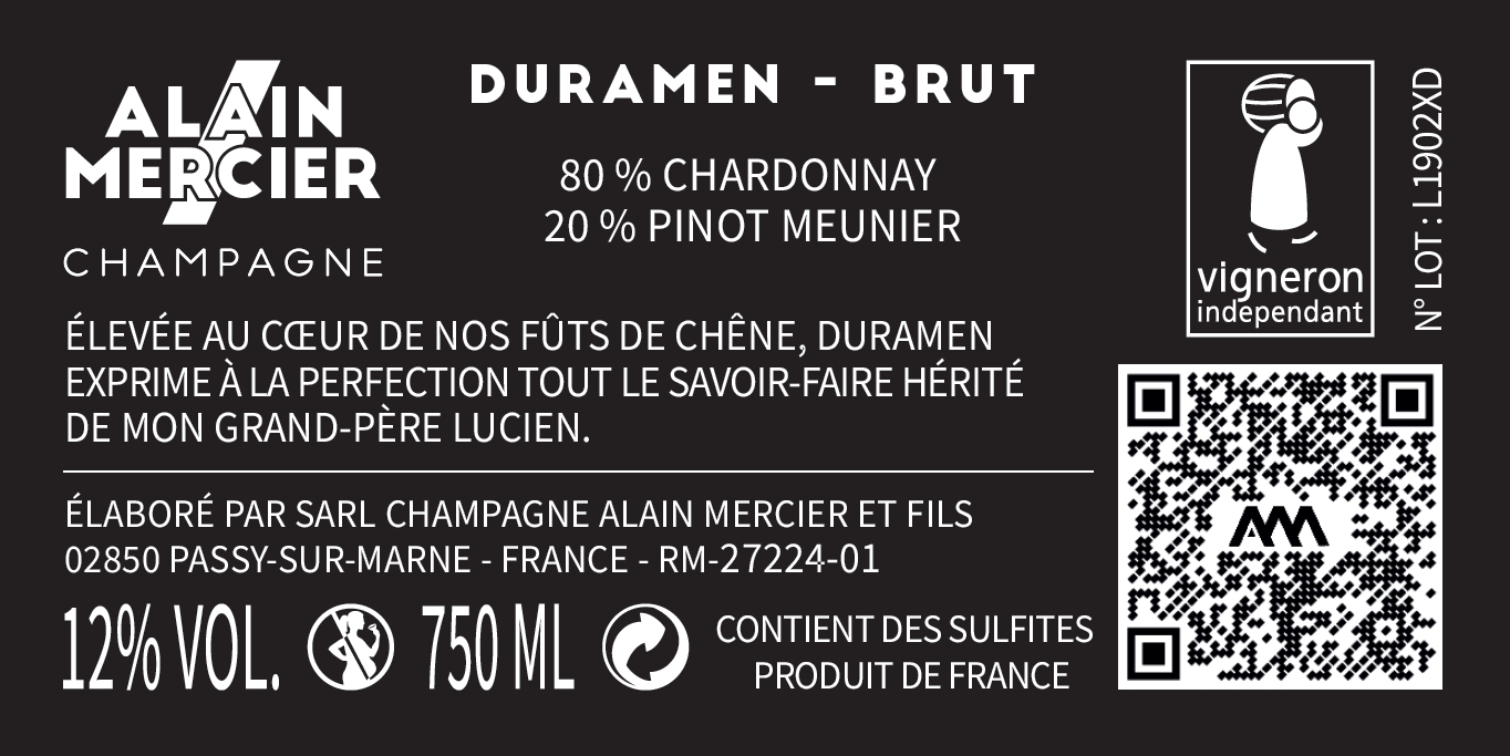 contre etiquette duramen